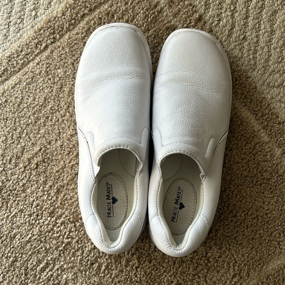 White , nurses shoes